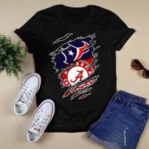 Alabama Crimson Tide Houston Texans Fan Pride Combo T Shirt