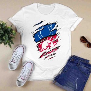 Alabama Crimson Tide Indianapolis Colts Torn T-Shirt