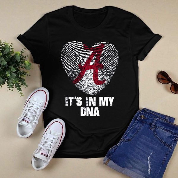 Alabama Crimson Tide Its In My Dna T Shirt Style 1 Black 1