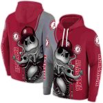 Alabama Crimson Tide Jack Skellington All-Over Print Hoodie