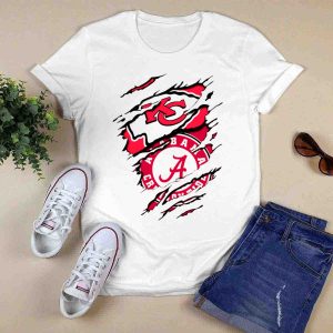 Alabama Crimson Tide Kansas City Chiefs Fan Crossover T-Shirt