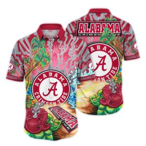 Alabama Crimson Tide Landscape Art Beach Hawaiian Shirt