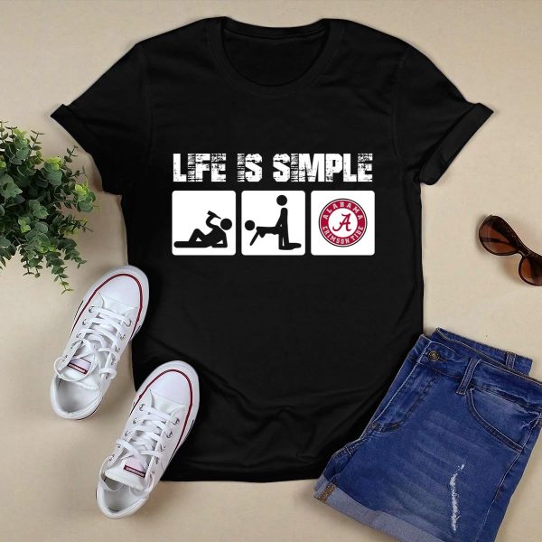 Alabama Crimson Tide Life Is Simple Style 1 Black 1