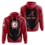 Alabama Crimson Tide Logo Black And Red Theme All-Over Print Hoodie