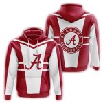 Alabama Crimson Tide Logo Red And White All-Over Print Hoodie