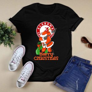 Alabama Crimson Tide Merry Christmas Santa T Shirt