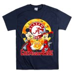 Alabama Crimson Tide Mickey Mouse Minnie Mouse Halloween Pumpkin Circle T Shirt