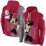 Alabama Crimson Tide Minnie Mouse All-Over Print Hoodie