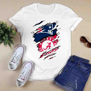 Alabama Crimson Tide New England Patriots Fan Crossover T-Shirt