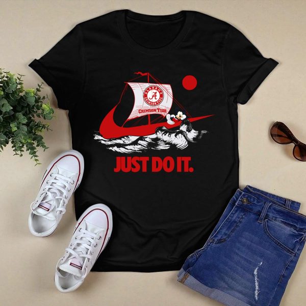 Alabama Crimson Tide Nike Just Do It Mickey Sailing T Shirt Style 1 Black 1