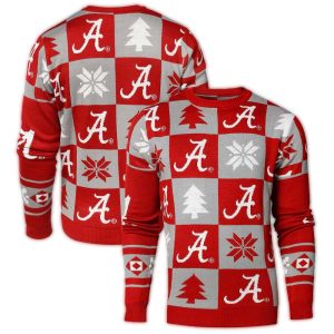 Alabama Crimson Tide Patches Christmas Ugly Sweater