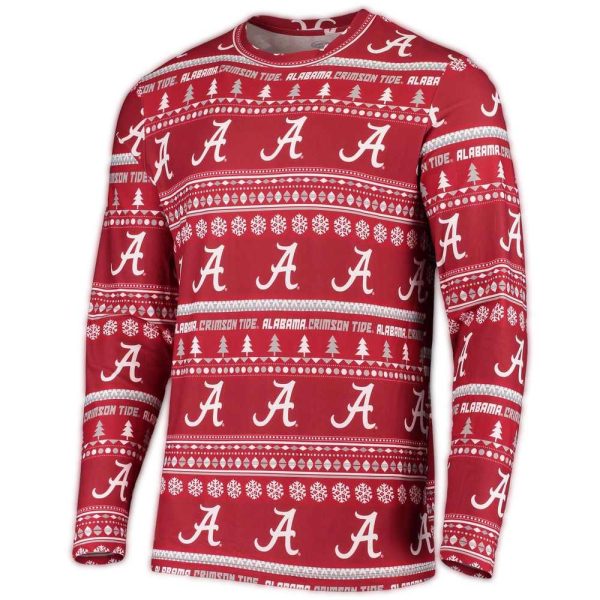 Alabama Crimson Tide Pattern Christmas Ugly Sweater 1