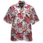 Alabama Crimson Tide Pineapple Floral Flower Hawaiian Shirt