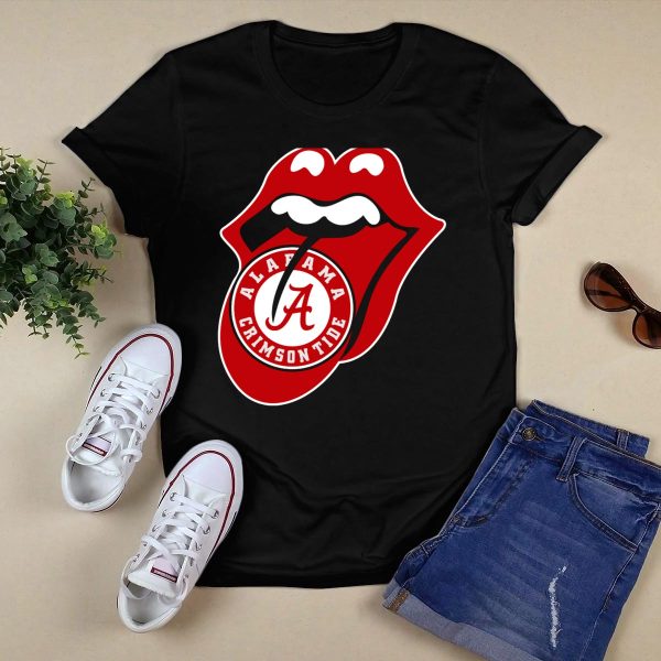 Alabama Crimson Tide Rt Edition Iconic Tongue T Shirt Style 1 Black 1