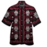 Alabama Crimson Tide Skull Floral Pattern Hawaiian Shirt