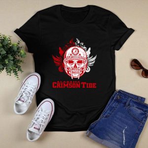 Alabama Crimson Tide Skull Football Helmet T Shirt
