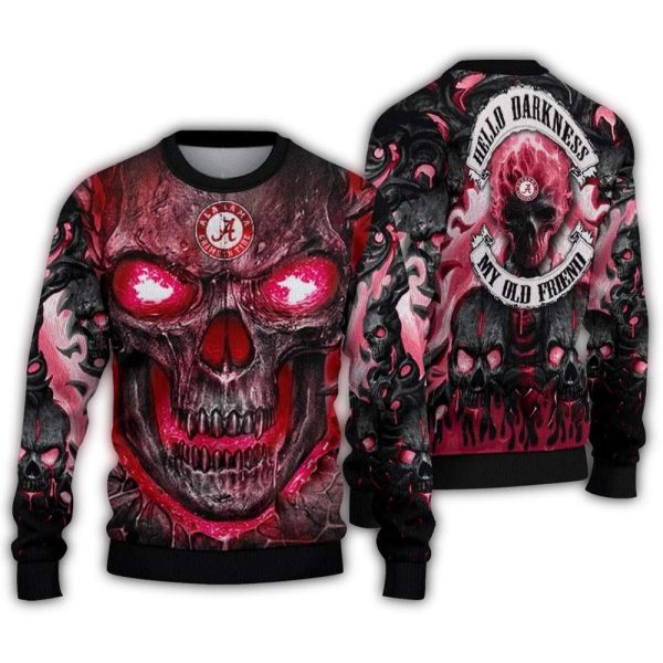 Alabama Crimson Tide Skull Intensity Ugly Sweater 1