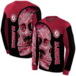 Alabama Crimson Tide Skull Motif All-over Print Sweatshirt