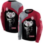 Alabama Crimson Tide Skull Punisher All-over Print Sweatshirt