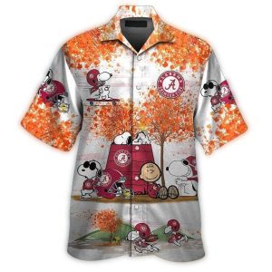 Alabama Crimson Tide Snoopy Autumn Hawaiian Shirt