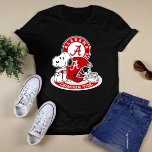 Alabama Crimson Tide Snoopy Helmet T Shirt