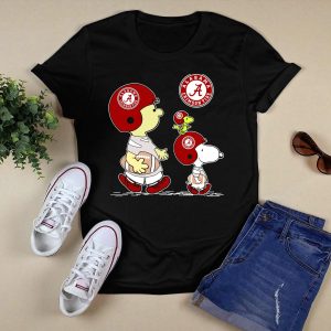 Alabama Crimson Tide Snoopy Peanuts Football Charlie Brown Woodstock T Shirt