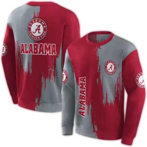 Alabama Crimson Tide Splatter Effect All-over Print Sweatshirt