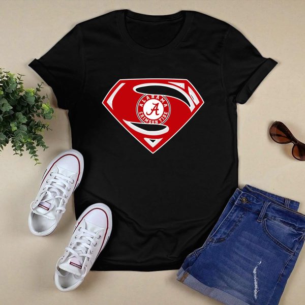Alabama Crimson Tide Superman T Shirt Style 1 Black 1