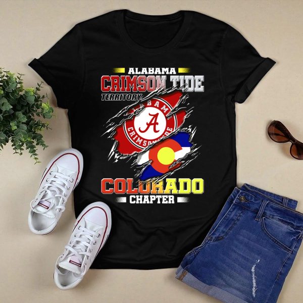 Alabama Crimson Tide Territory Colorado Chapter T Shirt Style 1 Black 1
