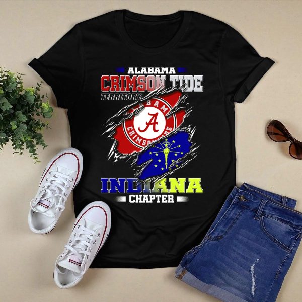 Alabama Crimson Tide Territory Indiana Chapter T Shirt Style 1 Black 1