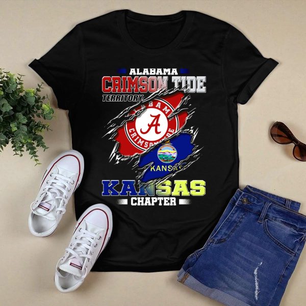 Alabama Crimson Tide Territory Kansas Chapter T Shirt Style 1 Black 1