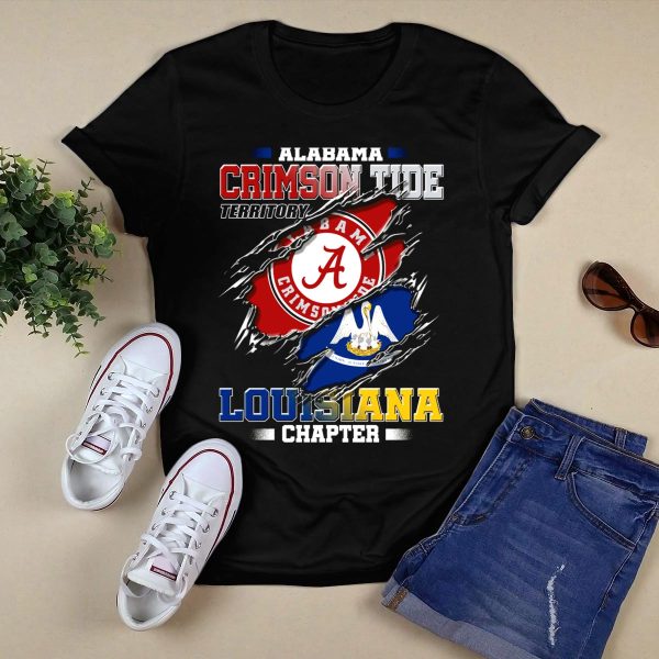 Alabama Crimson Tide Territory Louisiana Chapter T Shirt Style 1 Black 1