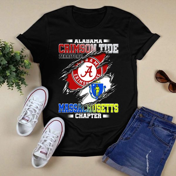 Alabama Crimson Tide Territory Massachusetts Chapter T Shirt Style 1 Black 1