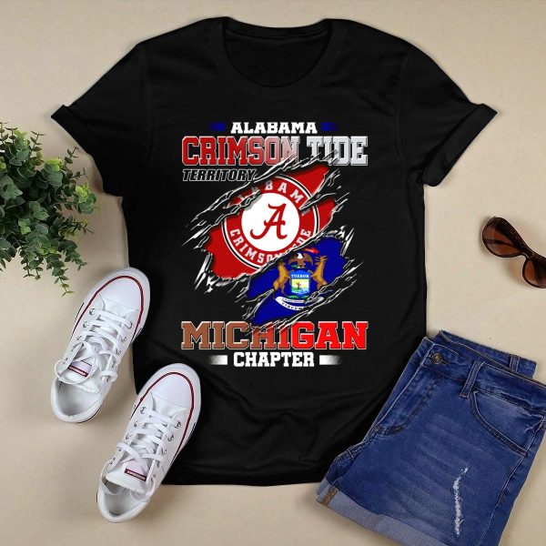 Alabama Crimson Tide Territory Michigan Chapter T Shirt Style 1 Black 1