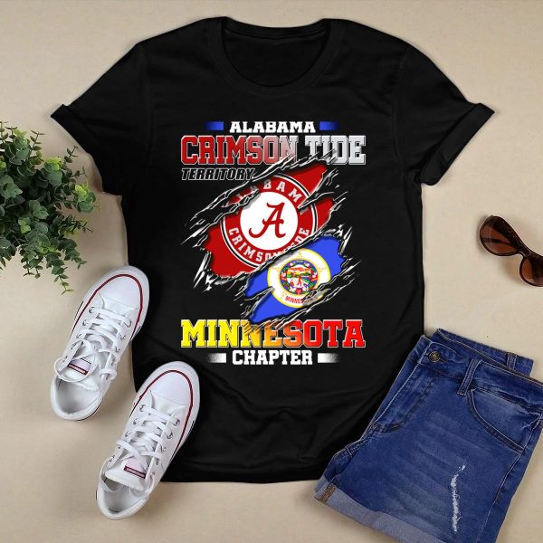 Alabama Crimson Tide Territory Minnesota Chapter T Shirt Style 1 Black 1