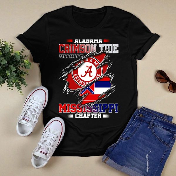 Alabama Crimson Tide Territory Mississippi Chapter T Shirt Style 1 Black 1