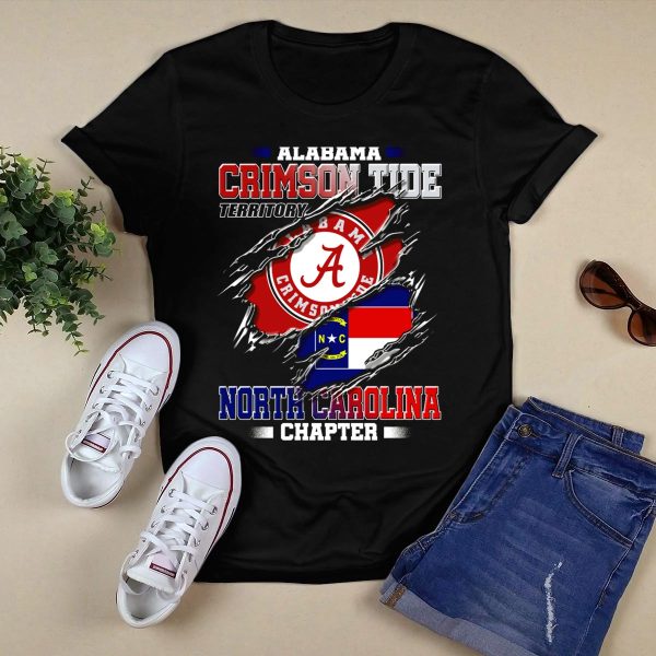 Alabama Crimson Tide Territory North Carolina Chapter T Shirt Style 1 Black 1