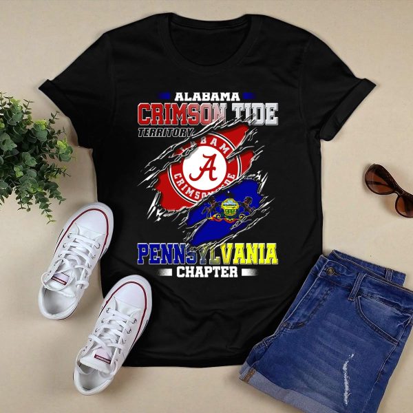 Alabama Crimson Tide Territory Pennsylvania Chapter T Shirt Style 1 Black 1