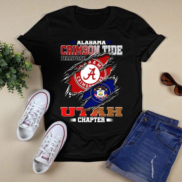 Alabama Crimson Tide Territory Utah Chapter 1896 Seal T Shirt Style 1 Black 1