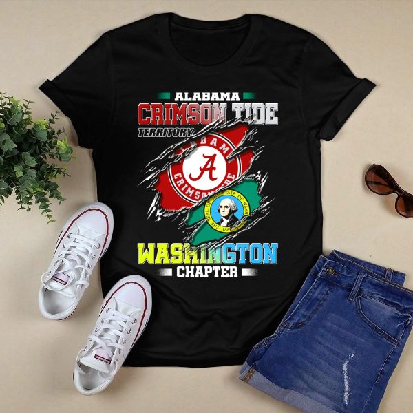 Alabama Crimson Tide Territory Washington Chapter T Shirt Style 1 Black 1