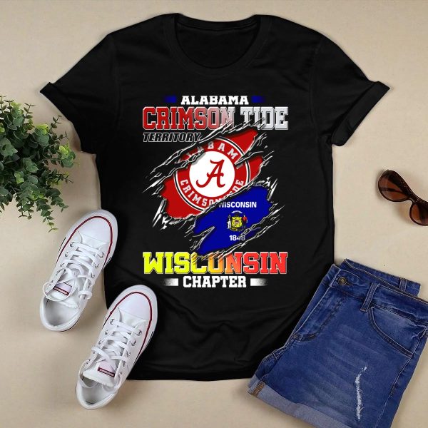 Alabama Crimson Tide Territory Wisconsin Chapter 1848 T Shirt Style 1 Black 1