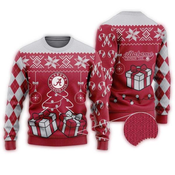 Alabama Crimson Tide Tree Christmas Ugly Sweater 1