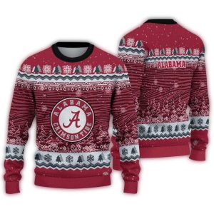 Alabama Crimson Tide Tree Pattern Ugly Sweater