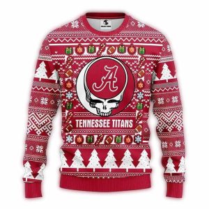 Alabama Crimson Tide With Grateful Dead Christmas Ugly Sweater