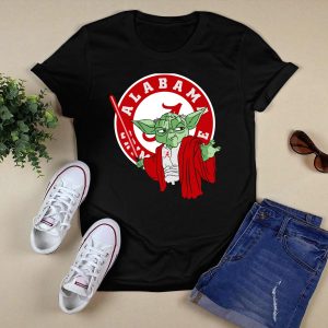 Alabama Crimson Tide Yoda With Lightsaber T Shirt