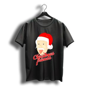 Albert Einstein Santa Hat Christmas Friends T-Shirt