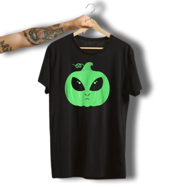 Alien Face Pumpkin Jack O Lantern Halloween T Shirt t shirt 1