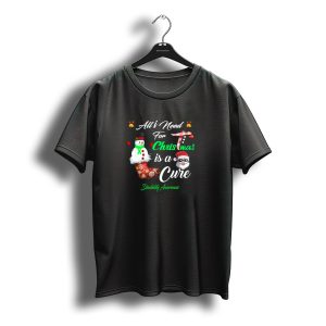 All I Need For Christmas Is A Cure Disability Awareness Snowman Santa Symbols T-Shirt