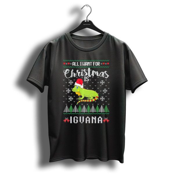 All I Want For Christmas Is Iguana Lover Reptile Lizard T Shirt 1 t shirt 1