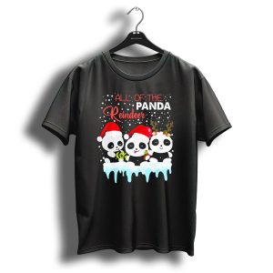 All Of The Panda Reindeer Christmas T Shirt